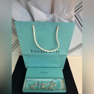Tiffany & Co. sterling Silver 925 Heart Lock Charm Bracelet~Y2K~ over 1 ounce